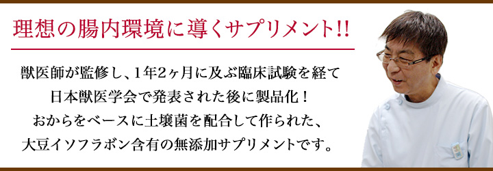 日本中医学会で発表後に製品化された獣医師監修の無添加サプリメント